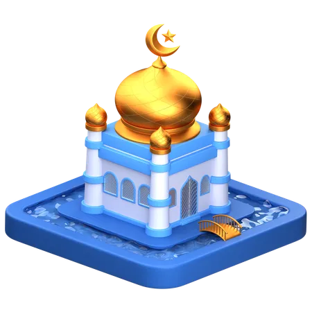 Construção de mesquita  3D Icon