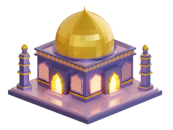 Construção de mesquita  3D Icon