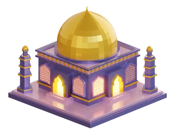 Construção de mesquita  3D Icon