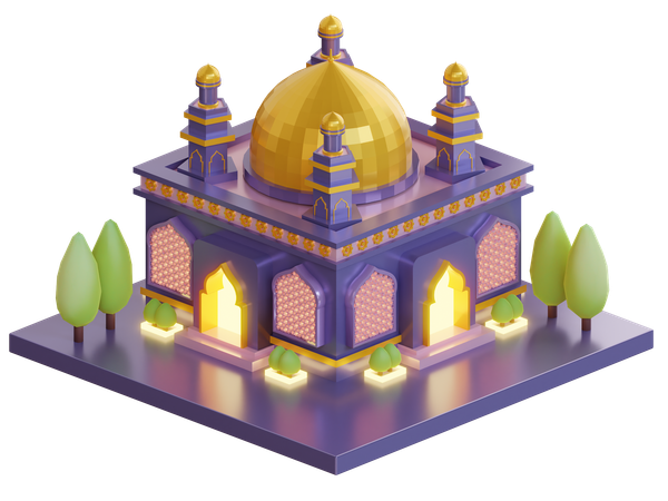 Construção de mesquita  3D Icon