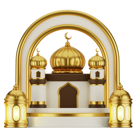 Construção de mesquita  3D Icon