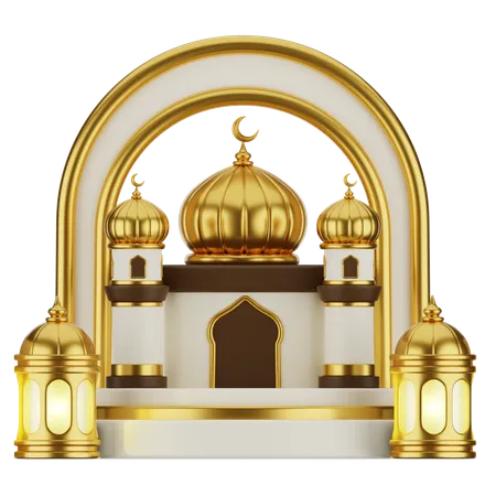 Construção de mesquita  3D Icon