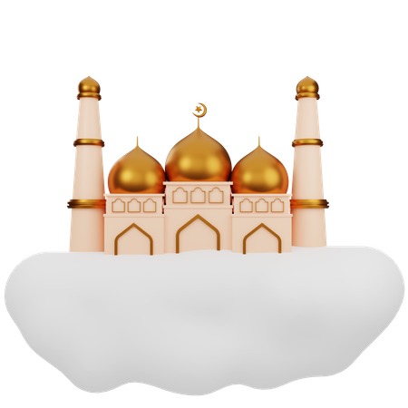 Construção de mesquita  3D Illustration