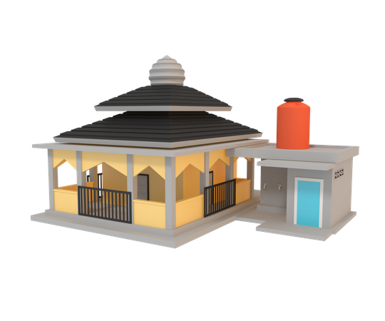 Construção de mesquita  3D Icon