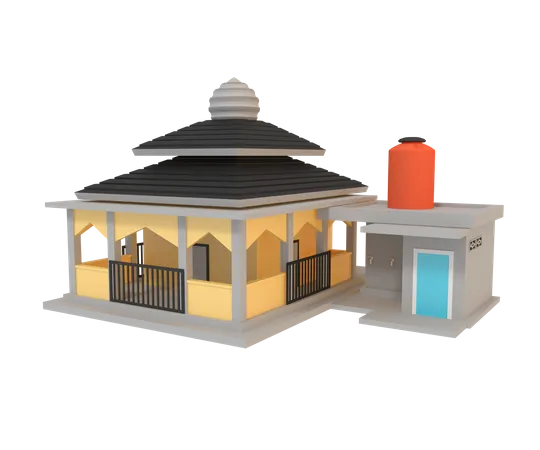 Construção de mesquita  3D Icon