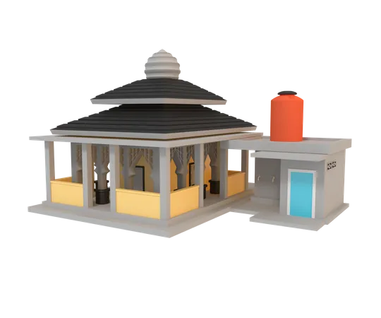 Construção de mesquita  3D Icon