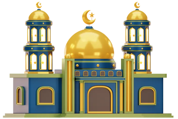 Construção de mesquita  3D Icon