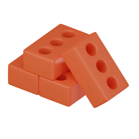 Construção de tijolos  3D Icon