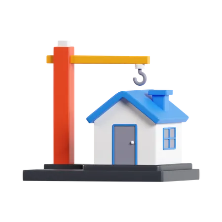 La construcción de viviendas  3D Icon