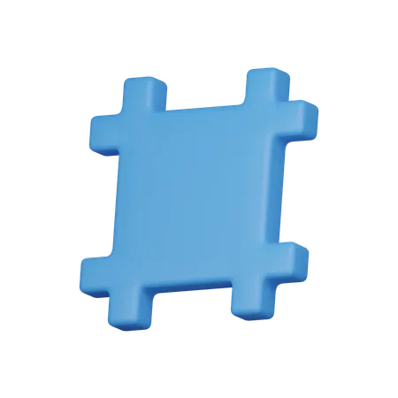 Construct square  3D Icon