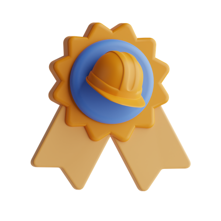 Construction Badge  3D Icon