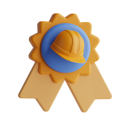 Construction Badge  3D Icon