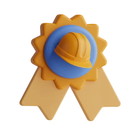 Construction Badge  3D Icon