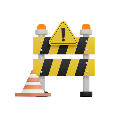 Barricade de construction  3D Icon