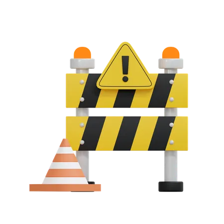 Barricade de construction  3D Icon