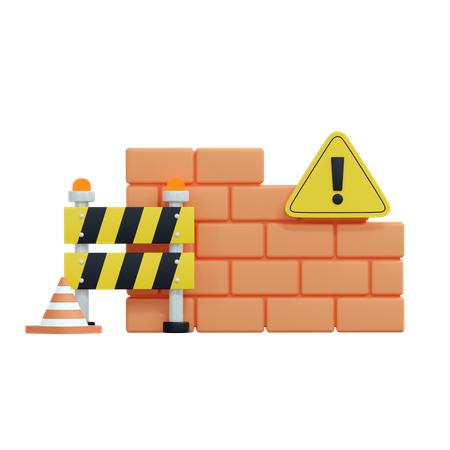 Barricade de construction  3D Icon