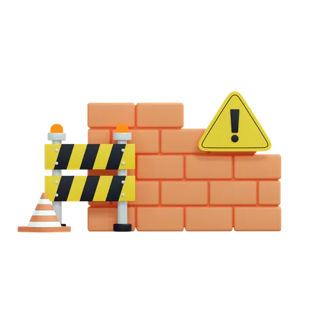 Barricade de construction  3D Icon