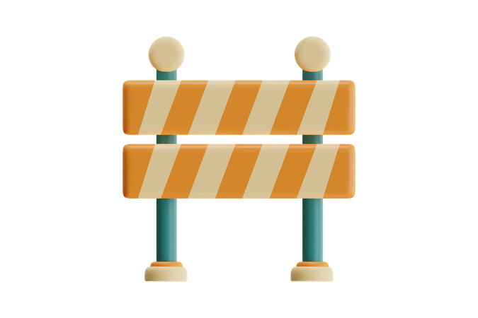 Barricade de construction  3D Icon