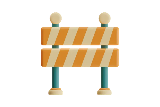 Barricade de construction  3D Icon