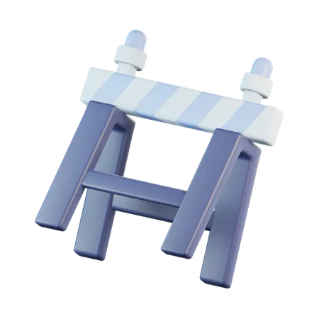 Construction barrier  3D Icon