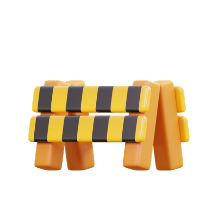 Construction Barrier  3D Icon