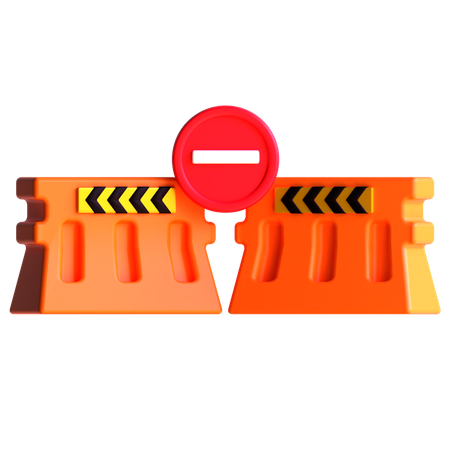 建設障壁  3D Icon