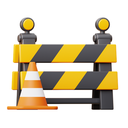 Construction barrier  3D Icon