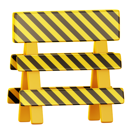 Construction Barrier  3D Icon