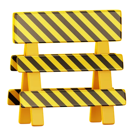 Construction Barrier  3D Icon