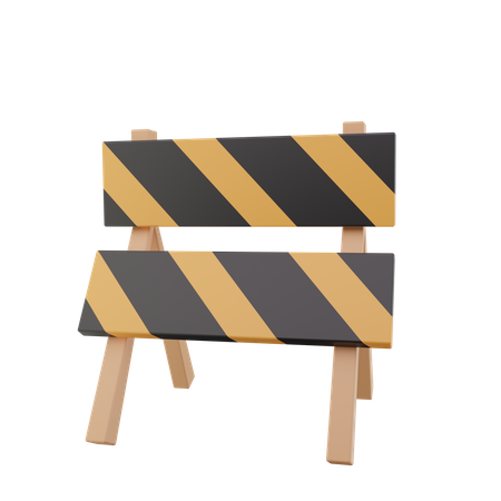 Construction Barrier  3D Icon