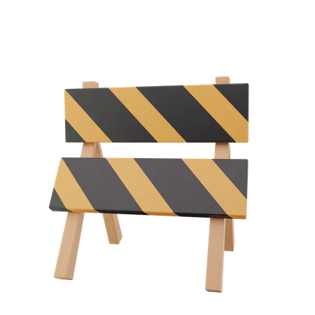 Construction Barrier  3D Icon