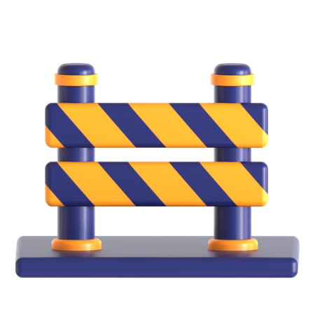 Construction Barrier  3D Icon