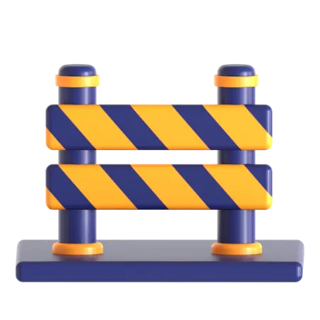 Construction Barrier  3D Icon