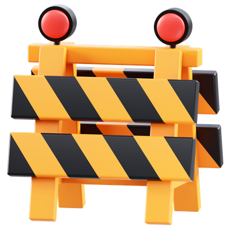 Construction Barrier  3D Icon