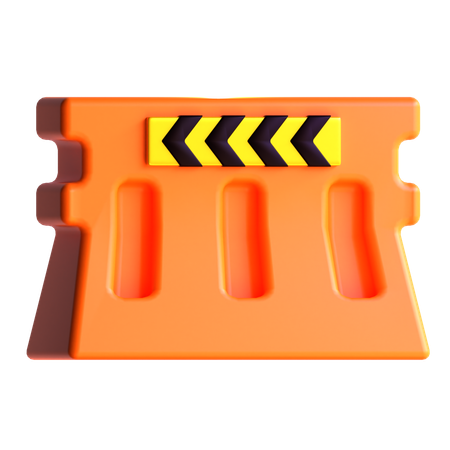 Construction Barrier  3D Icon