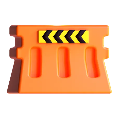 Construction Barrier  3D Icon