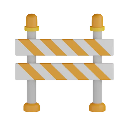 Construction Barrier  3D Icon