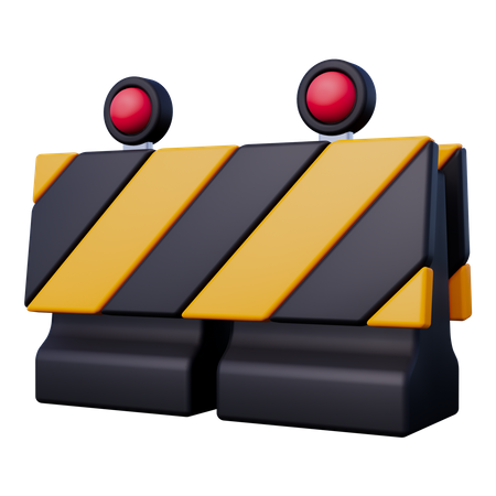 Construction Barrier  3D Icon