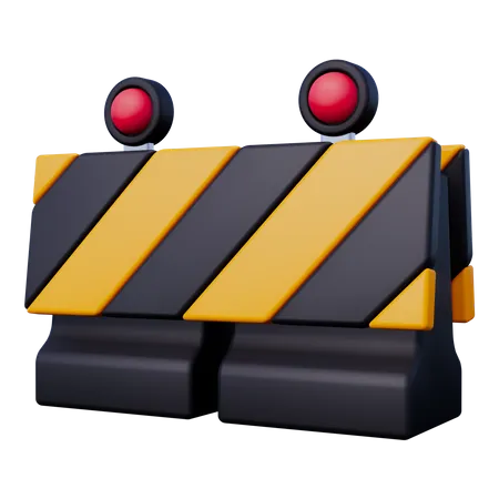 Construction Barrier  3D Icon