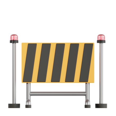 Construction Barrier  3D Icon