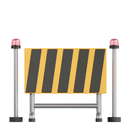 Construction Barrier  3D Icon