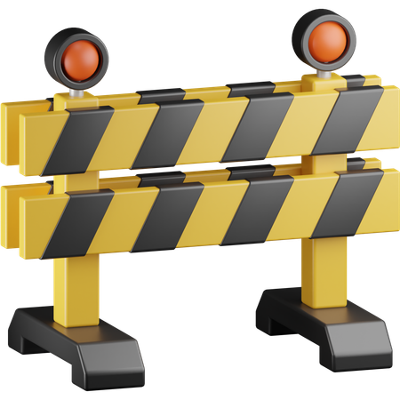 Construction Barrier  3D Icon