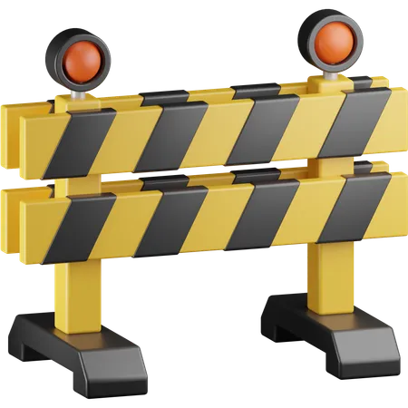 Construction Barrier  3D Icon