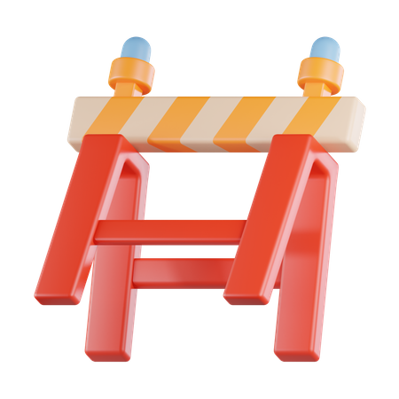 Construction Barrier  3D Icon