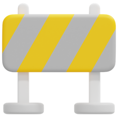 Construction Barrier  3D Icon