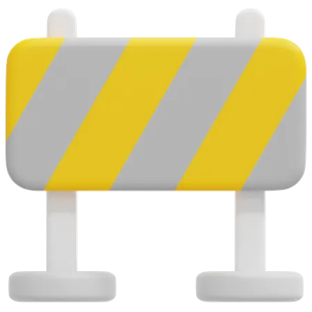 Construction Barrier  3D Icon