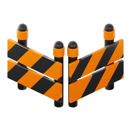 Construction Barrier  3D Icon