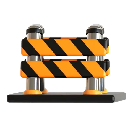 Construction Barrier  3D Icon