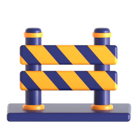 Construction Barrier  3D Icon