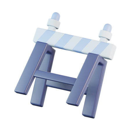 Construction barrier  3D Icon